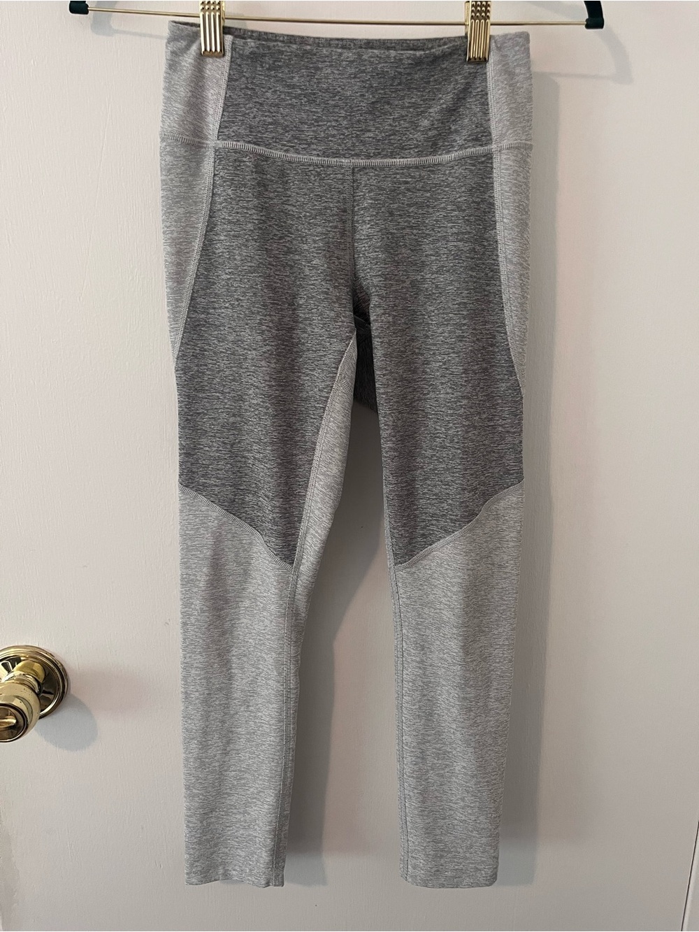 Outdoor Voices Two Tone Cropped Leggings Compression Gray XS
